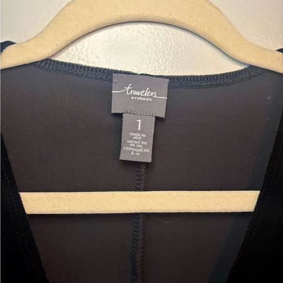 Travelers Collection by Chico’s Velvet Rosemary Wrap Dress in Black - Picture 6 of 10